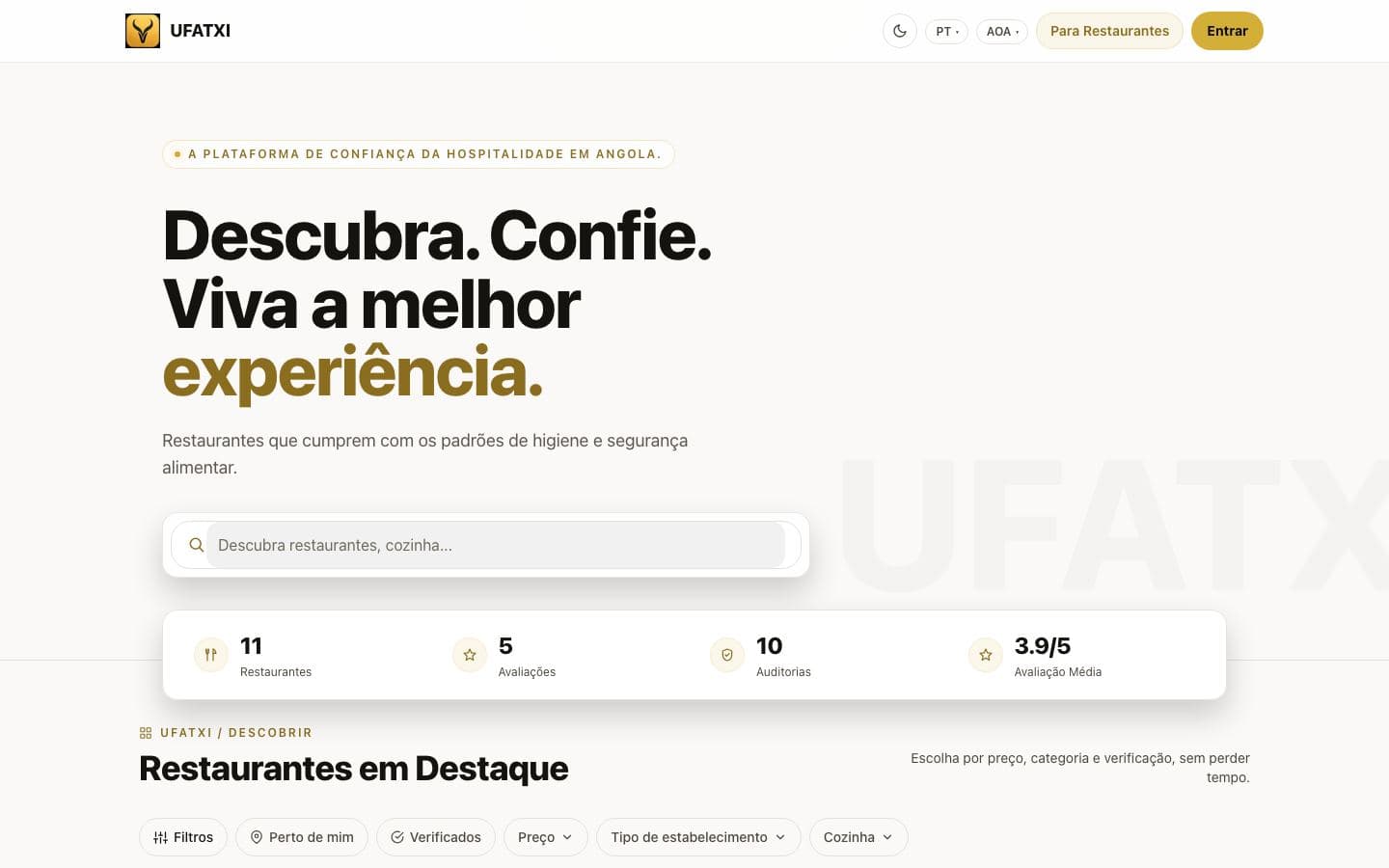 UFATXI: Genuine reviews and verified hygiene for restaurants in Angola